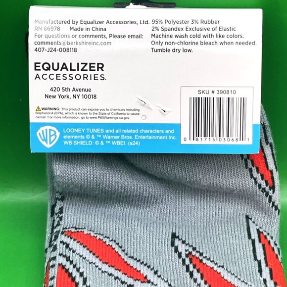 Lot of 3 Cartoon Crew Socks Peanuts Snoopy Disney Mickey Looney Tunes Bugs Bunny - Picture 13 of 15